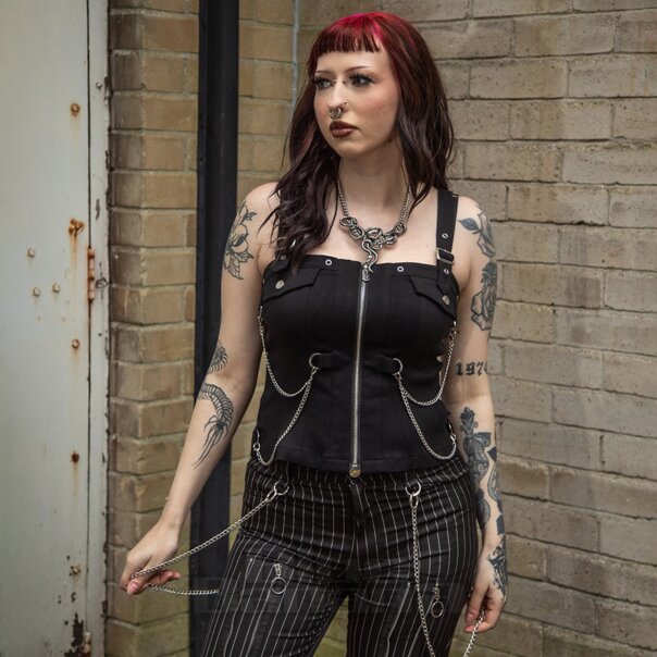 Banned Street Anarchy Top (Black) | Alternative Fashion, Goth Clothing