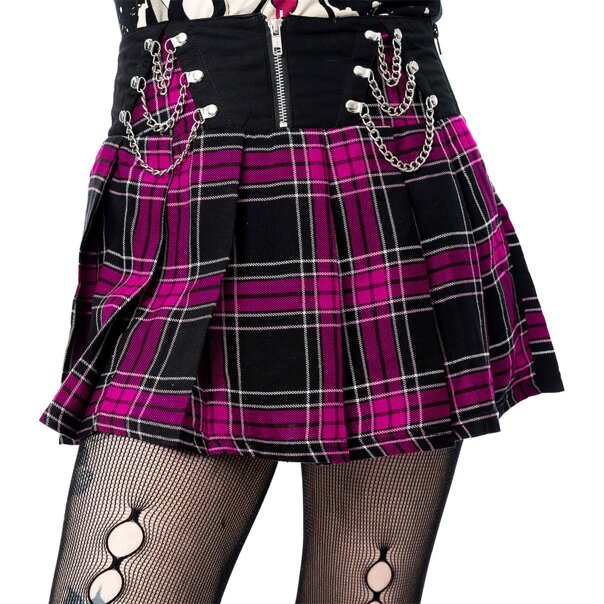 Falda Heartless Nixie (Negra/Rosa) | Ropa gótica de verano