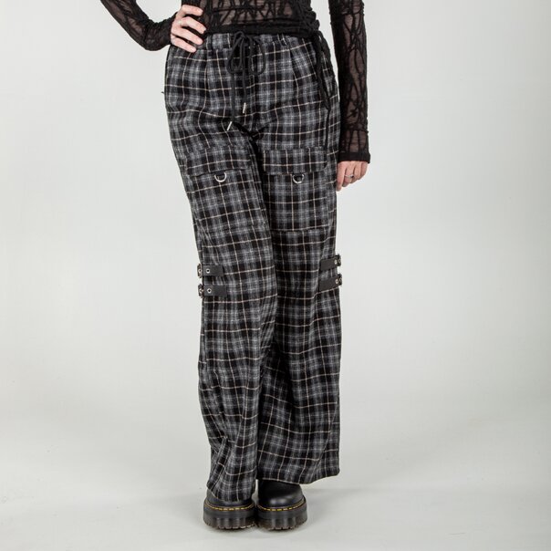 Banned Checkpoint Chaos Trousers (Black/Grey) | Banned Alternative Clothing