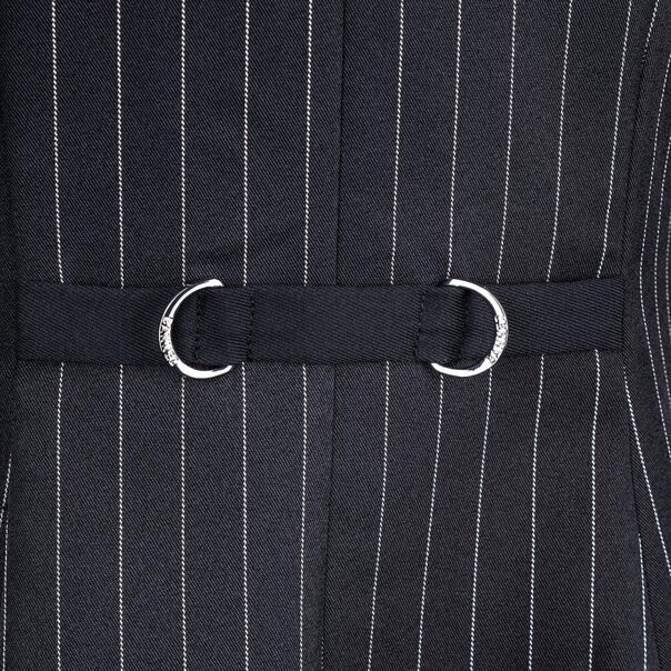 Abito a righe gessate Banned X Blue Banana (nero) | Mini abito gotico