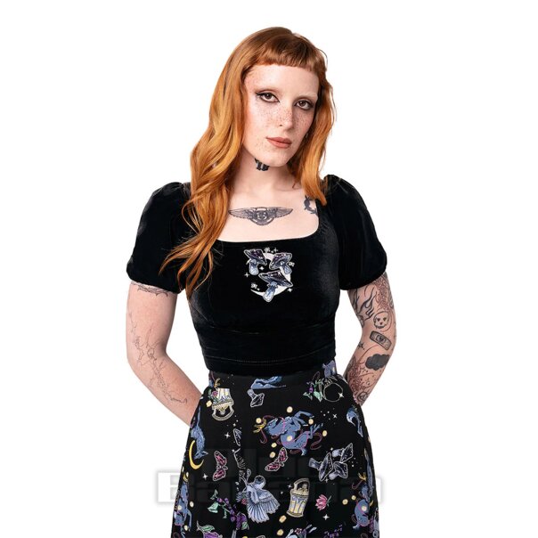 Hell Bunny Moonlit Top (Black) | Blue Banana