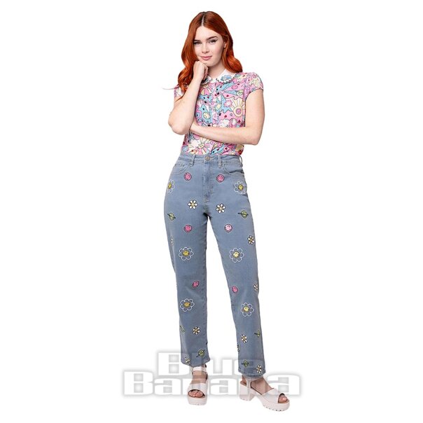 Hell Bunny Lottie Jeans (Blau) | Blue Banana