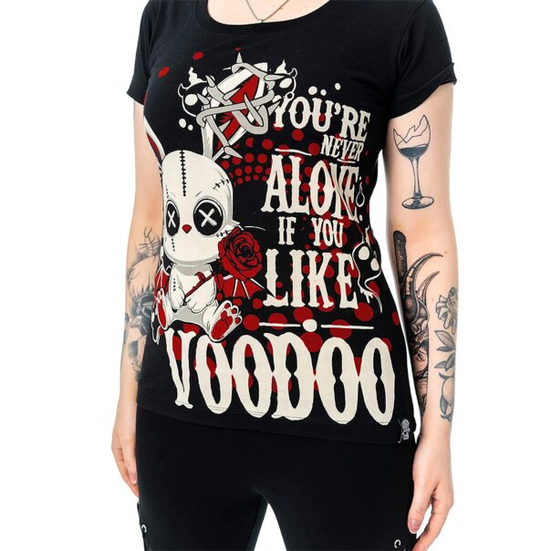 Cupcake Cult Ritual Bunny T-Shirt (Black/Red) | Alternative Print T-Shirt
