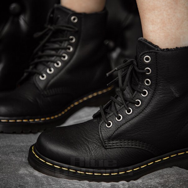 Stivali Dr Martens in pelliccia sintetica con colletto Pascal | Stivali Doc Martens in pelle