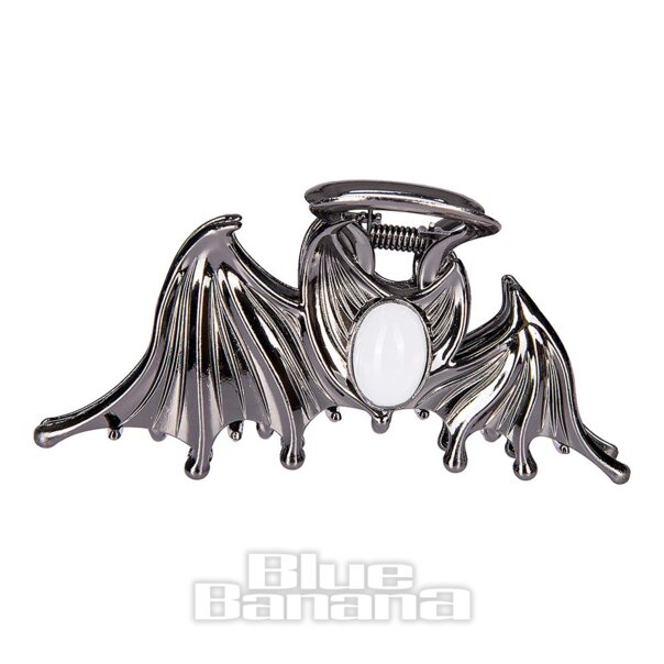 Bat & Stone Hair Clip (Black) | Blue Banana