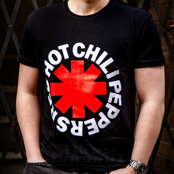 Ufficiale Red Hot Chili Peppers Classic Asterisk Maglietta (Black) | Merchandising della band IT