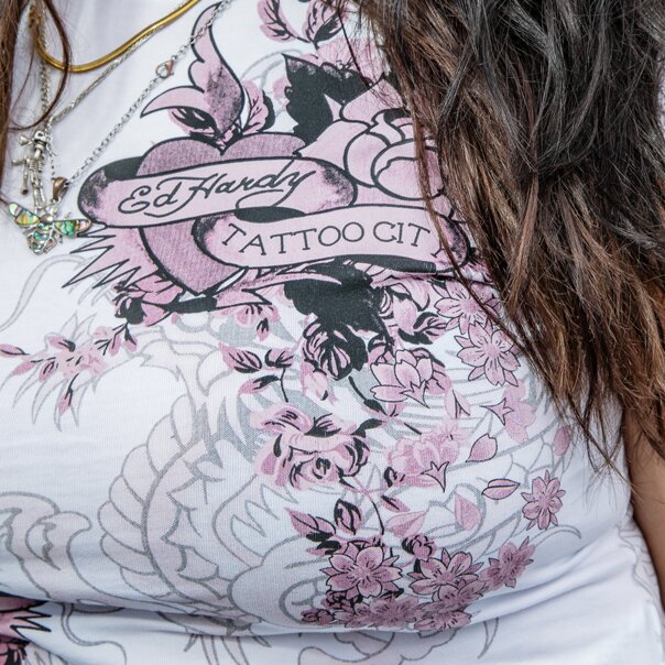Ed Hardy Tattoo City T-Shirt (White) | Alt Y2K Fashion