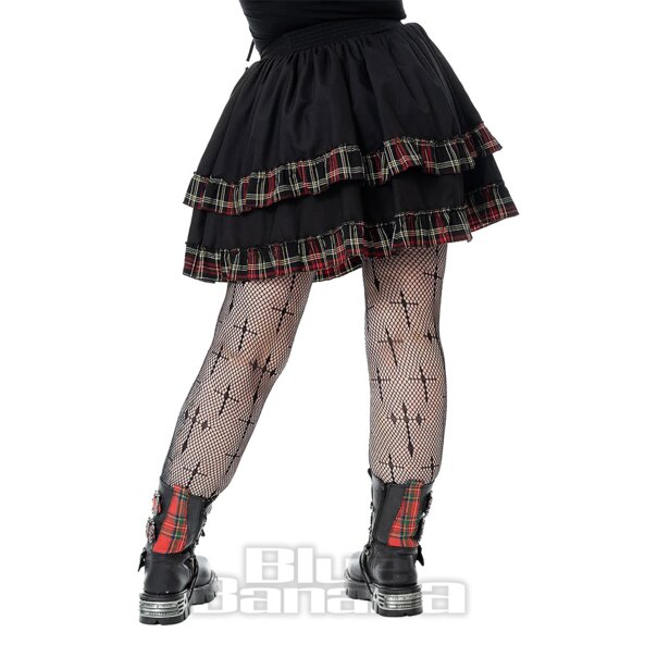 Heartless Graveyard Check Skirt (Black) | Alternative Clothing