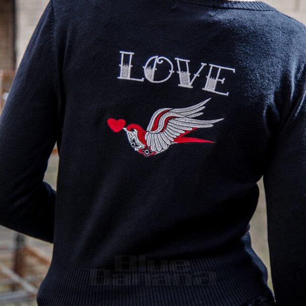 Banned Annie Love Cardigan (Black) | Blue Banana