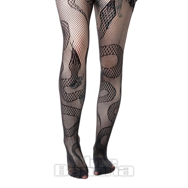 Innocent Serpent Fishnet Tights (Black) | Blue Banana Accessories