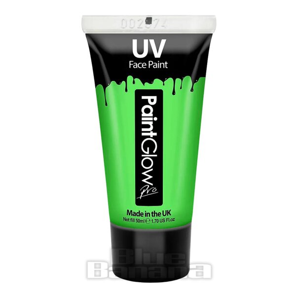 Vernice viso e corpo Paintglow UV Green (50 ml) | Trucco Paintglow Blue Banana