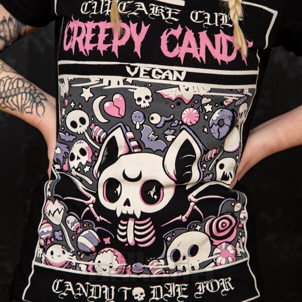 Cupcake Cult Caramella Inquietante Maglietta (Nero) | Blue Banana