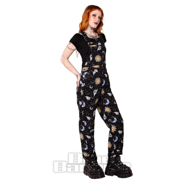 Hell Bunny Solaris Dungarees (Black) | Alternative Clothing