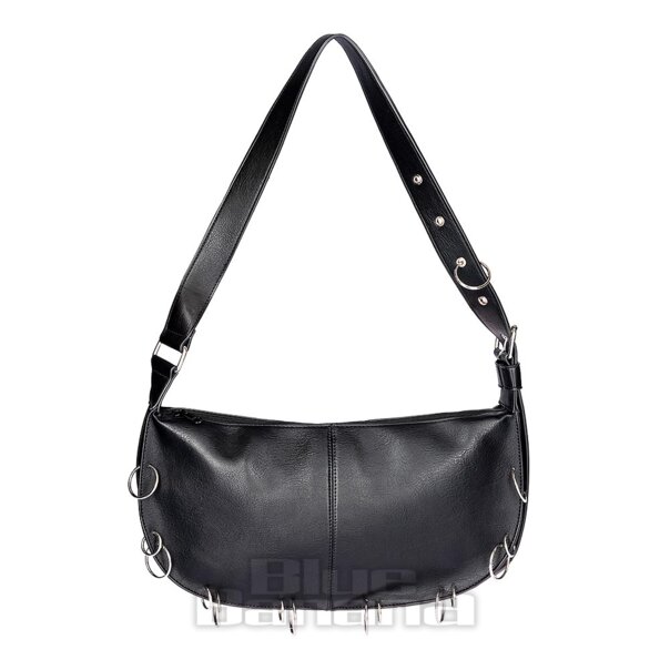 Banned Iron Halo Hobo Bag (Black) | Alternative Accessories | Alternative Handbags
