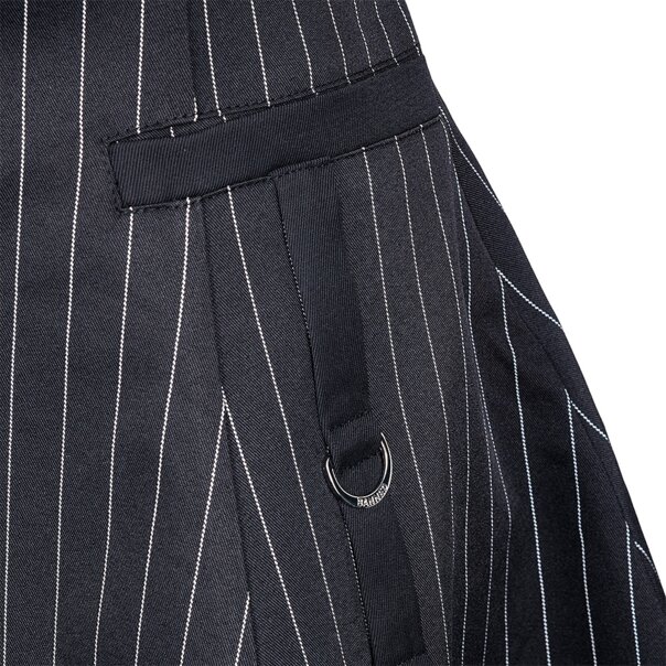Abito a righe gessate Banned X Blue Banana (nero) | Mini abito gotico