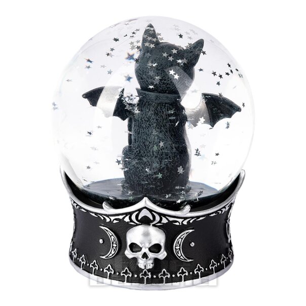 Nemesis Now Malpuss Snow Globe (Black) | Blue Banana