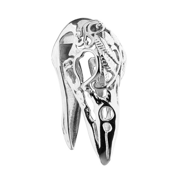 Blue Banana Surgical Steel Small Crow Ear Weight (Silver) | Body Piercing Jewellery