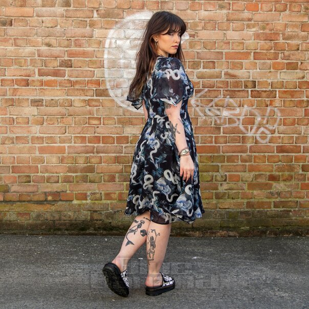 Hell Bunny Serpent Midi Dress (Multicolour) | Alternative Midi Dresses