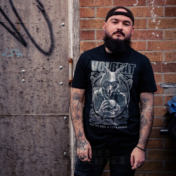 Volbeat Goat and Skull T Shirt (Black) | Blue Banana