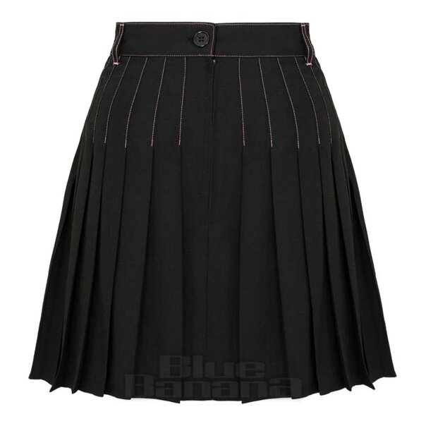 Hell Bunny X Care Bear Cheer Bear Pleated Mini Skirt (Black) | Alternative Fashion, Goth Clothing