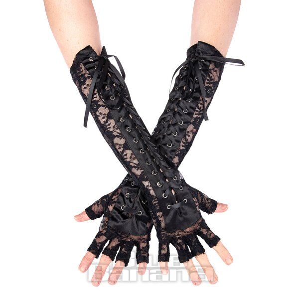 Blue Banana Spitzen-Armstulpen (Schwarz) | Blue Banana