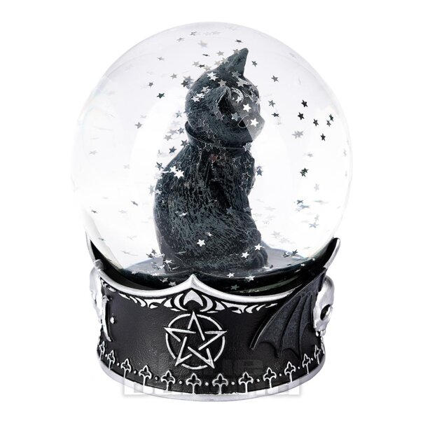 Nemesis Now Malpuss Snow Globe (Black) | Blue Banana
