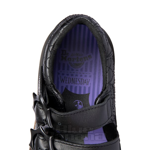 Dr Martens Buzz Mary Jane Wednesday Shoes (Black) | Blue Banana