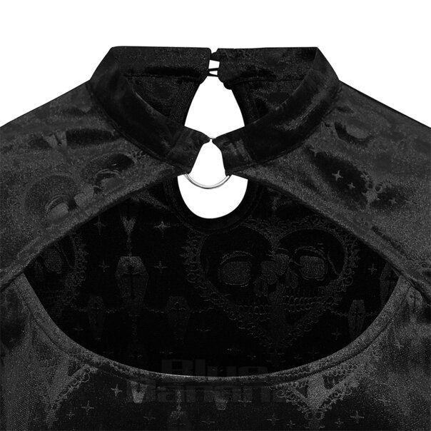 Banned Sedna Velvet Crop Top (Black) | Witchy Clothing