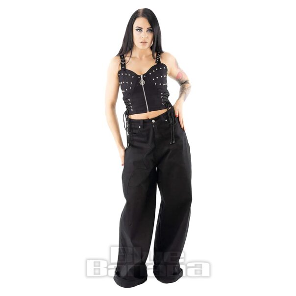 Heartless Kahlo Top Corto (Negro) | Blue Banana