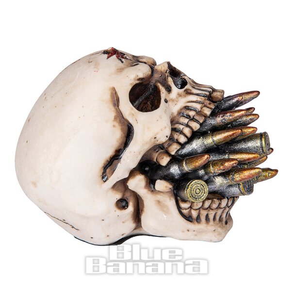 Nemesis Now Bite The Bullet Skull Ornament | Blue Banana