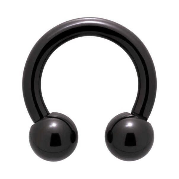 Blue Banana Black Titanium Circular Barbell (Black) | Body Piercing Jewellery