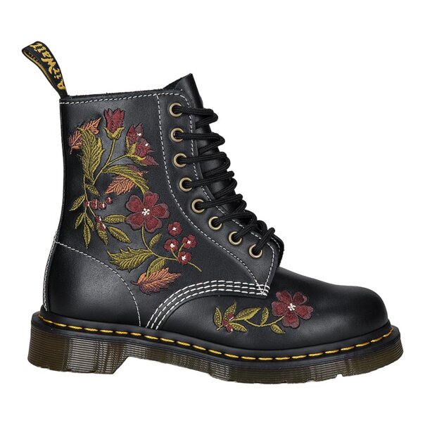 Dr Martens 1460 Floral Wanama Boot (Black) | Autumnal Footwear