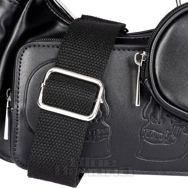 Banned Twin Terror Skull Handbag (Black) | Alternative Accessories