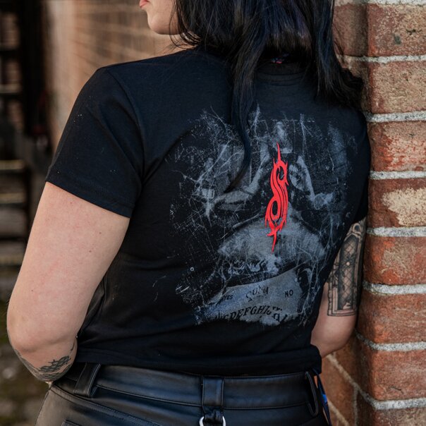 Slipknot Ouija Belt Crop T-Shirt (Black) | Alternative Fashion, Goth Clothing