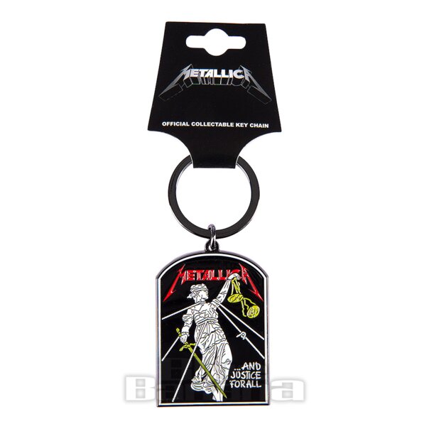 Official Metallica Justice For All Keychain (Multicolor) | Blue Banana Official Band Merch