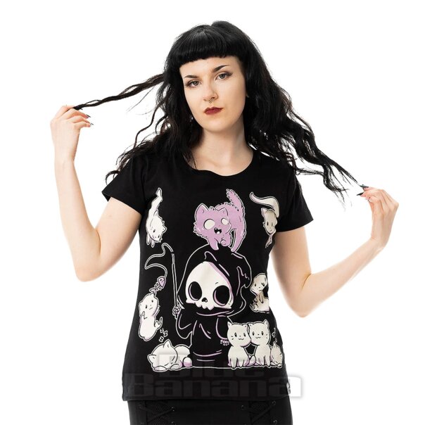 Cupcake Cult Nine Lives T-Shirt (Schwarz) | Blaue Banane