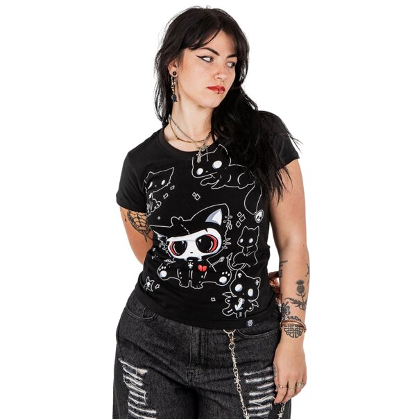 Cupcake Cult Phantom Kitty T-Shirt (Black) | Blue Banana