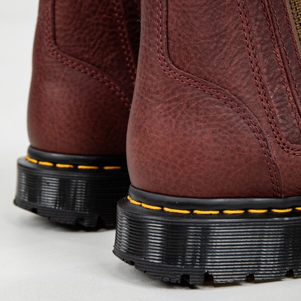 Dr Martens Chelsea 2976 Alyson Zip Grizzly Boots (Cherry) | Autumnal Dr Martens