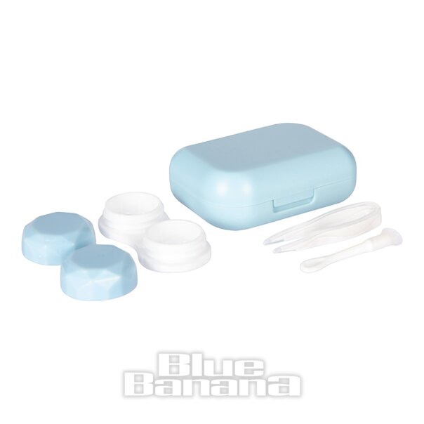 Kit custodia da viaggio per lenti a contatto (blu) | Lenti a contatto colorate