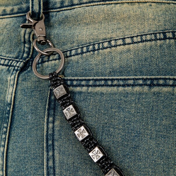 Blue Banana Cross Cord Key Chain (Black) | Alternative Accessories