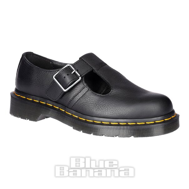 Dr Martens Polley Smooth Leather Mary Jane (Black) | Blue Banana Shoes