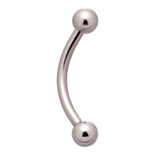 Blue Banana Surgical Steel Curved Barbell (Silver) | Body Piercing jewelry