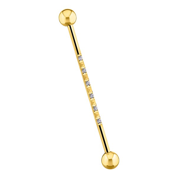 Blue Banana Cristal D'Acier Chirurgical Bar Industriel (Or) | Blue Banana