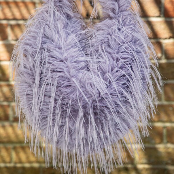 Blue Banana Long Fur Bag (Lilac) | Alternative Accessories