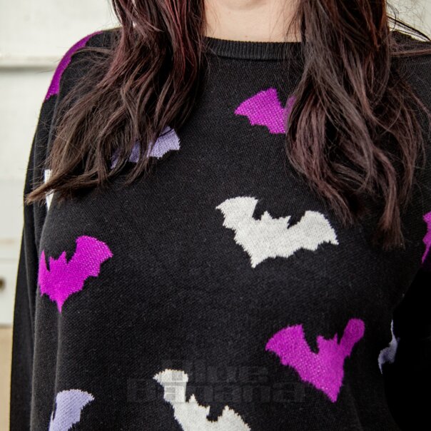 Banned Batty Babe Jumper (Black) | Alternative Fashion, Goth Clothing
