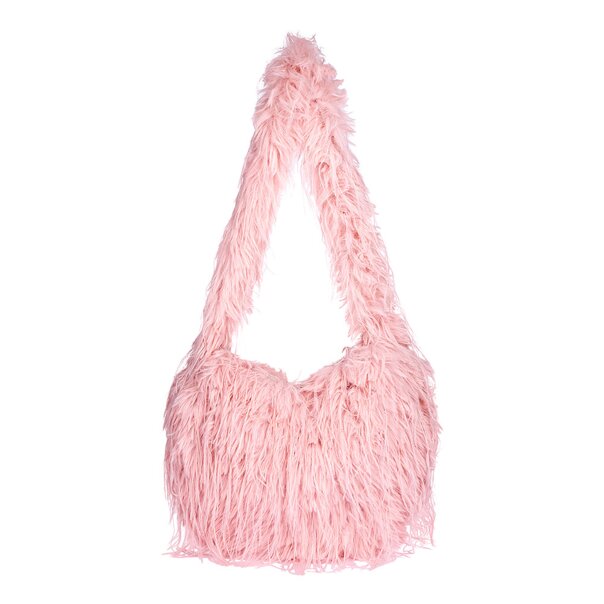 Blue Banana Long Fur Bag (Baby Pink) | Alternative Accessories