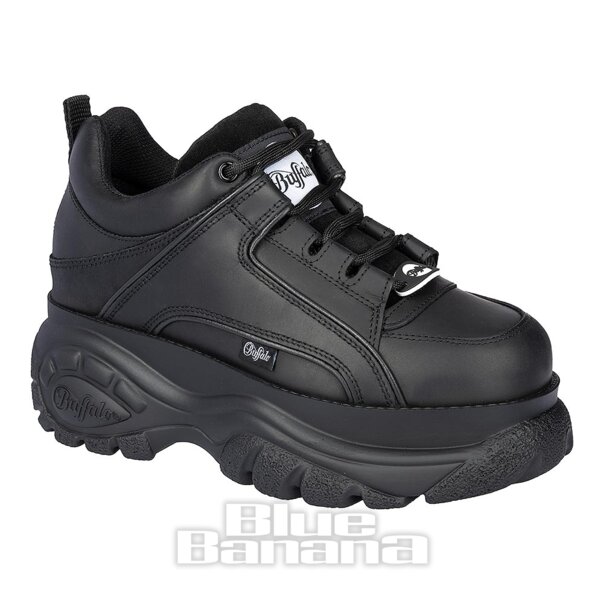 Buffalo Classic Trainer (Black) | Alternative Platform Shoes