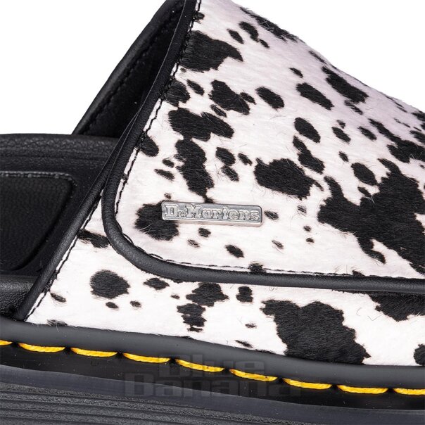 Dr Martens Zebzag Dalmatian Slider (Black/Cream) | Dr Martens Sandals