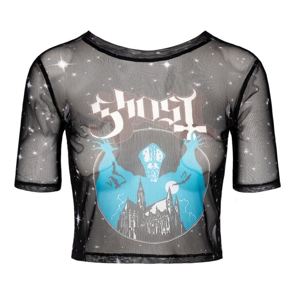 T-shirt court en maille Ghost Opus (noir) | Mode alternative, T-shirts de groupes