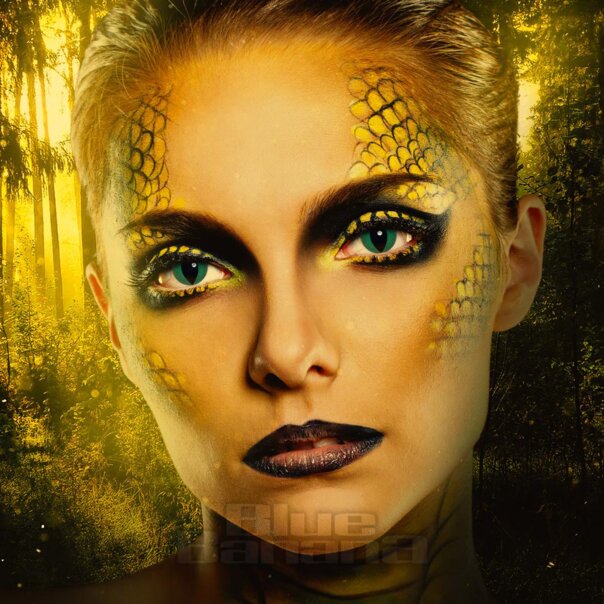 Lenti a contatto colorate verdi Snake Eye da 30 giorni, Cobra Contacts